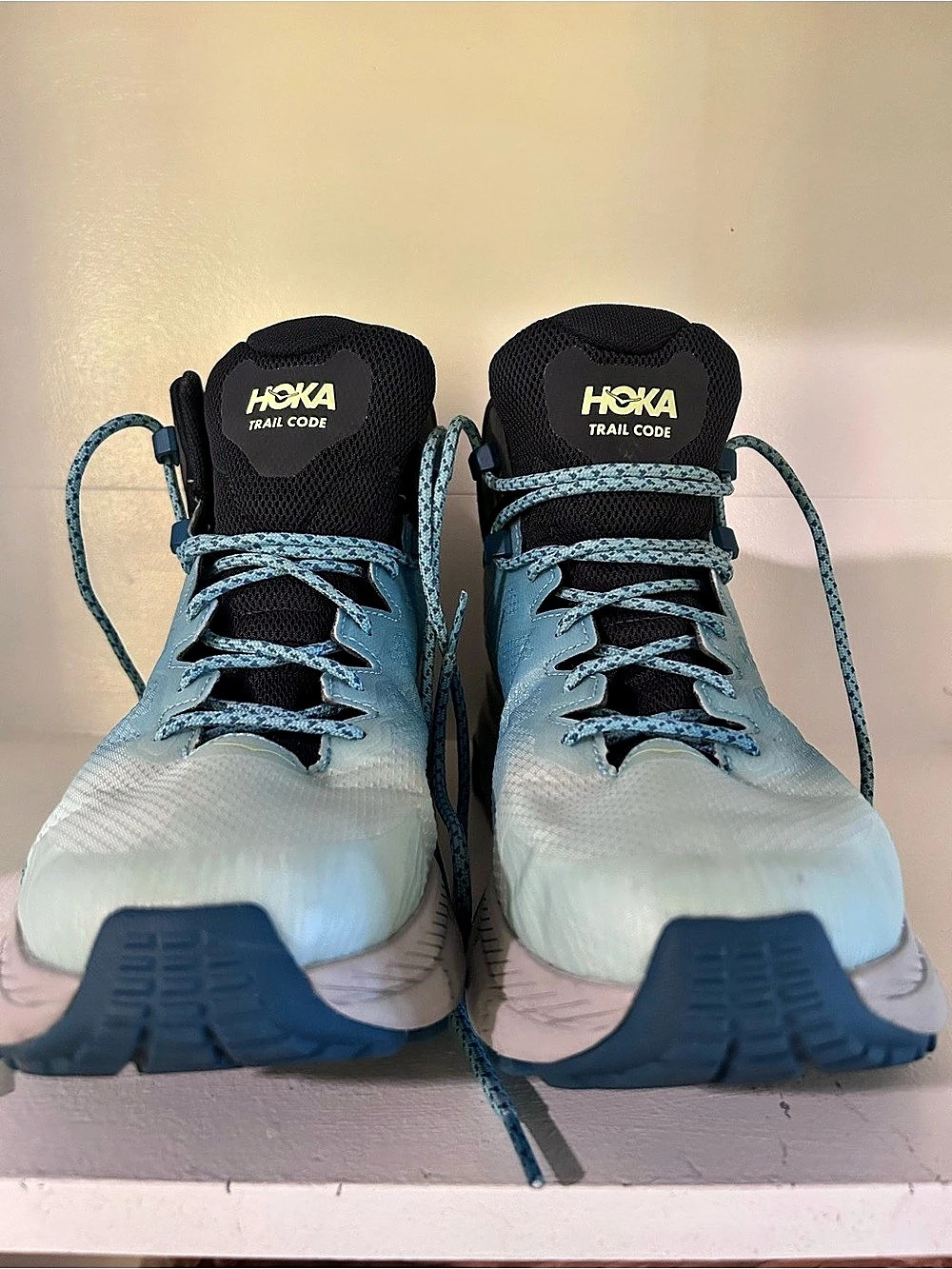 HOKA Trail Code Trail Running Shoes Blue & White US 10B